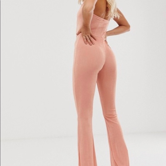 Peach halter neck jumpsuit - Picture 2 of 2